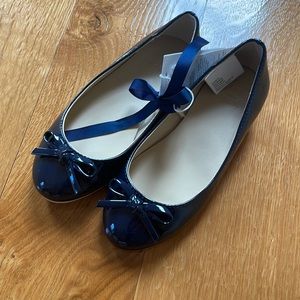 Janie and Jack Patent Navy Ballet Flats